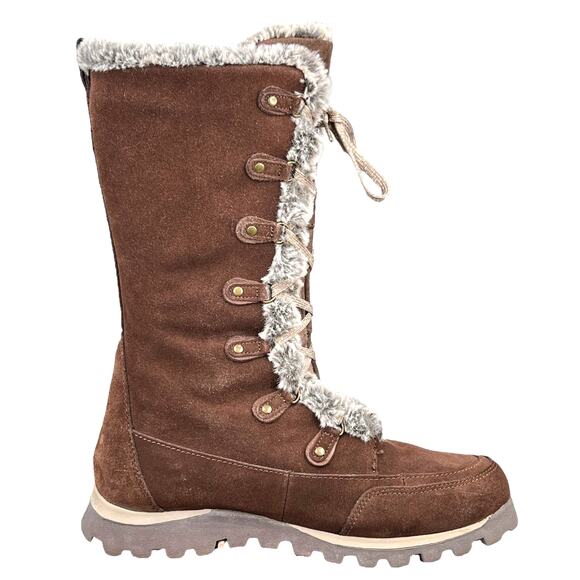 Vintage Y2K Skechers Grand Jams Brown Suede Lace Up Winter Boot Size US 8 - Picture 4 of 12